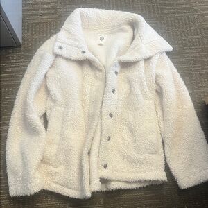 Billabong Cozy Days Sherpa Jacket size medium teddy soft comfortable fall cream